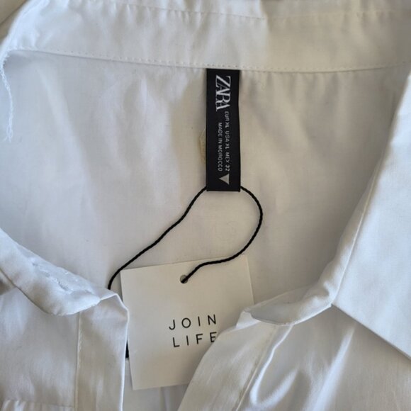 Zara Flounce Mini Dress Tiered Baby Doll Puff Sleeve Sz XL - Picture 9 of 13